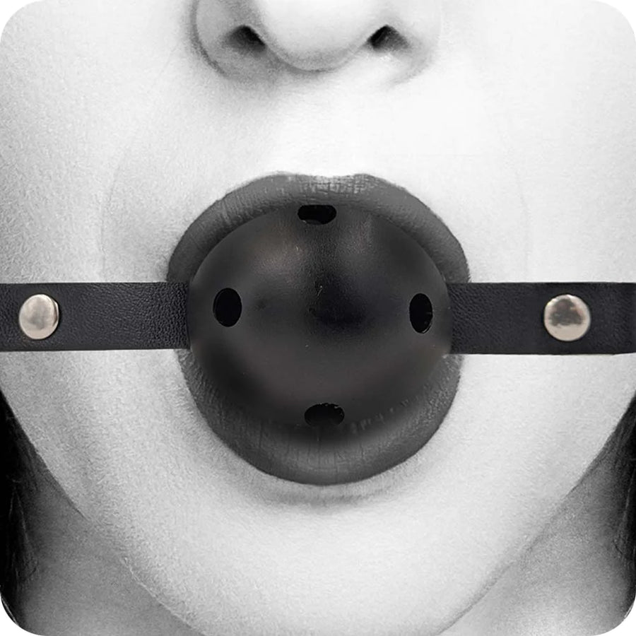 Ouch Breathable Ball Gag With Bonded Leather Strap