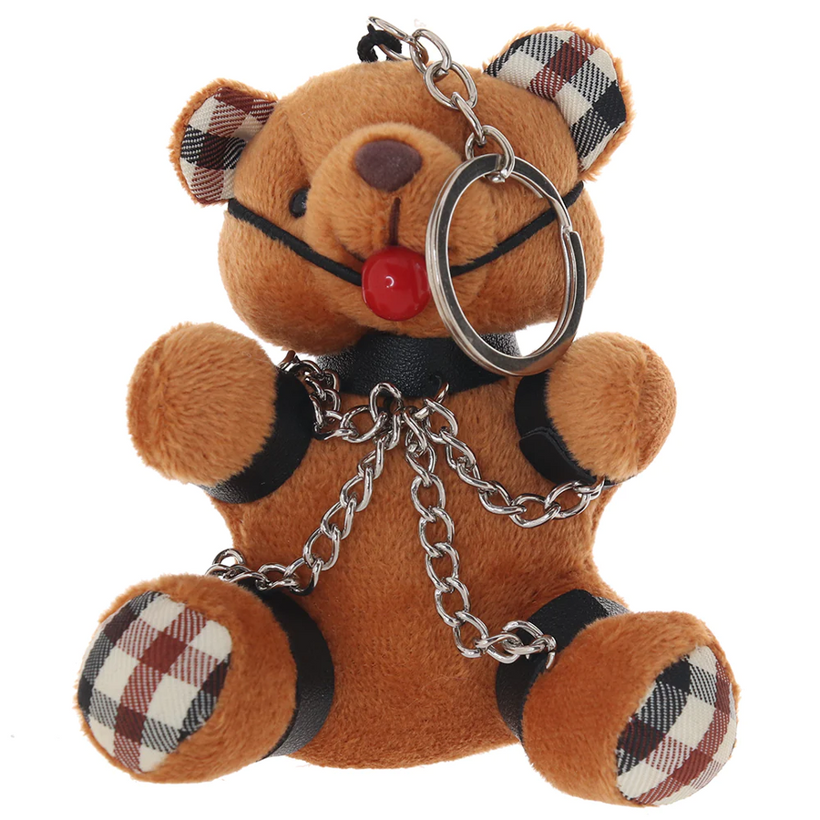 Gagged Teddy Bear Keychain