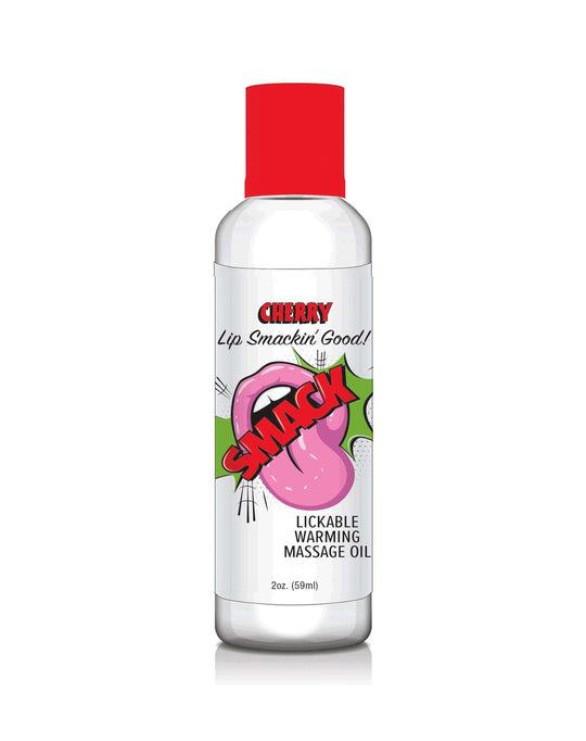 Smack Lickable Warming Massage Oil 2 oz Cherry