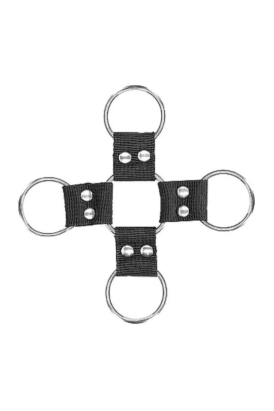 Ouch Black & White Velcro Hogtie