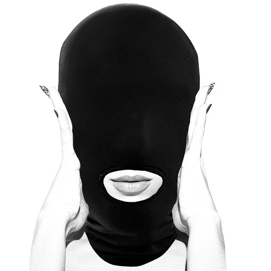 Black & White Submission Mask With Open Mouth