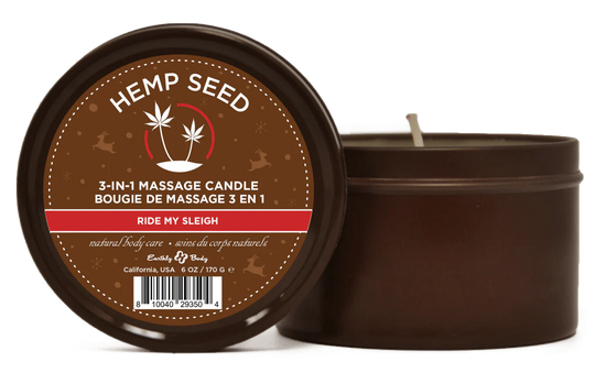 Hemp Seed 3-in-1 Massage Candle Ride My Sleigh 6oz