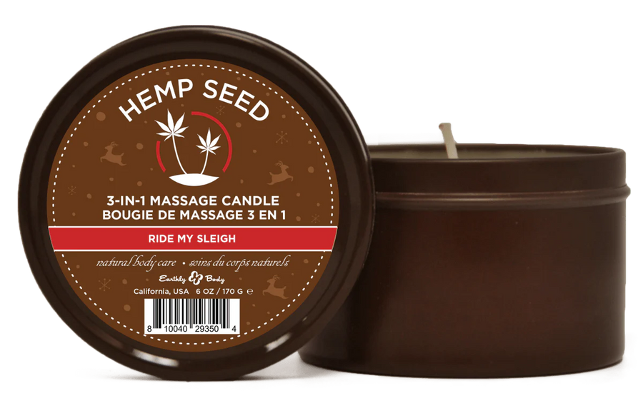 Hemp Seed 3-in-1 Massage Candle Ride My Sleigh 6oz