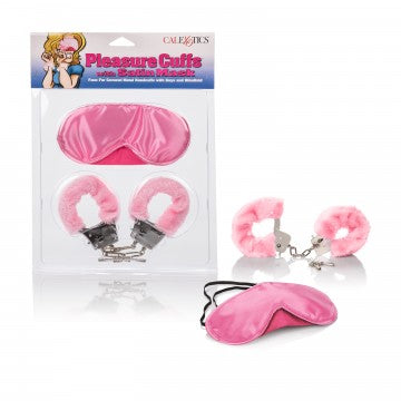 CalExotics Pleasure Cuffs With Satin Mask