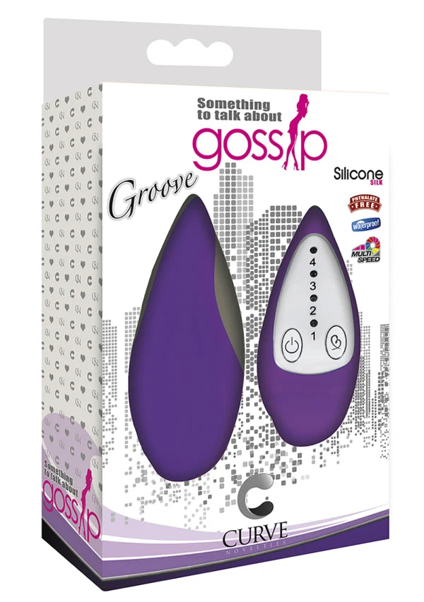 Gossip Groove Violet Silicone Remote Vibe Purple