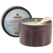 3 in 1 Hemp Seed Round Tin Massage Candle Paradise Mist 6 oz.