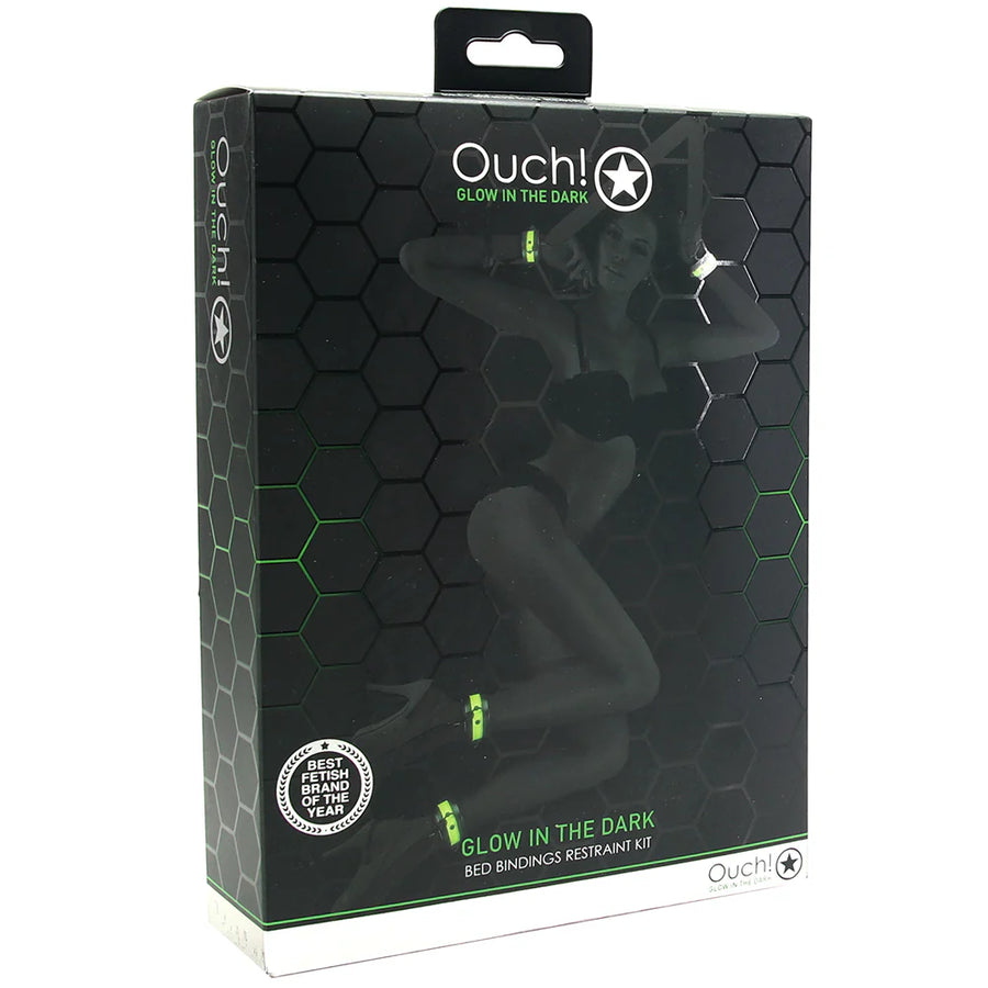 Ouch Glow In The Dark Bed Binding Restraint Kit