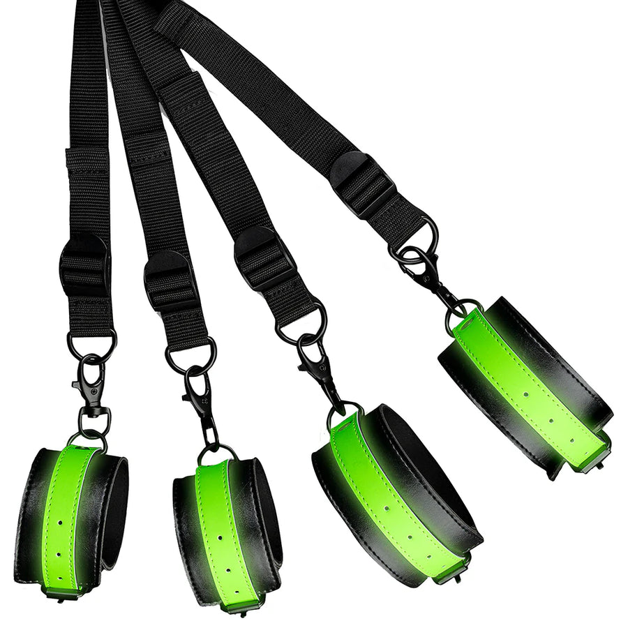 Ouch Glow In The Dark Bed Binding Restraint Kit