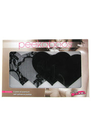 Peekaboos pasties Black Hearts