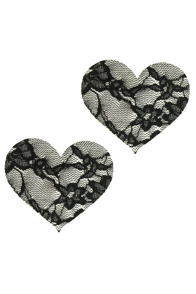 Peekaboos pasties Black Hearts