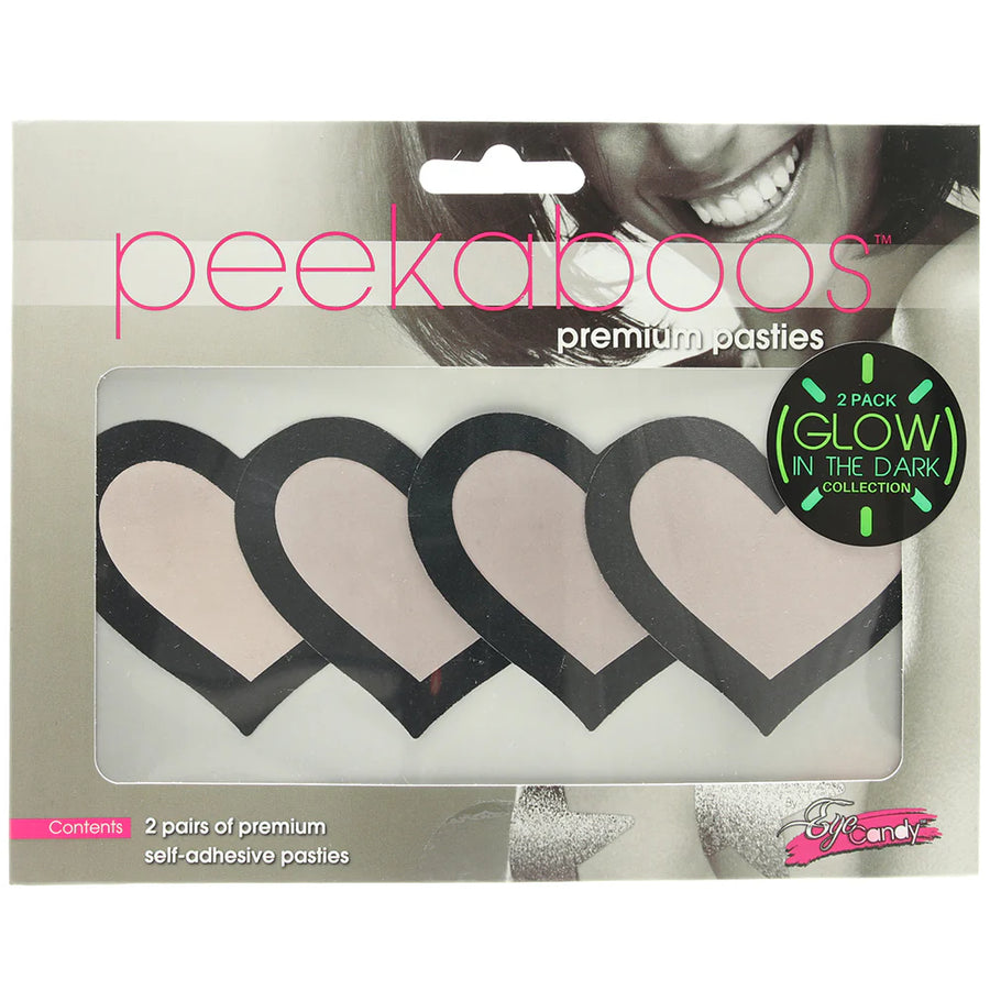 Peekaboos Pasties Glow Hearts