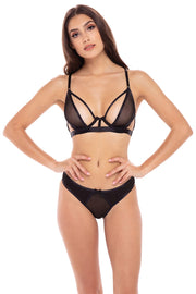 Rene Rofe 2pc Bra Set S/M Black