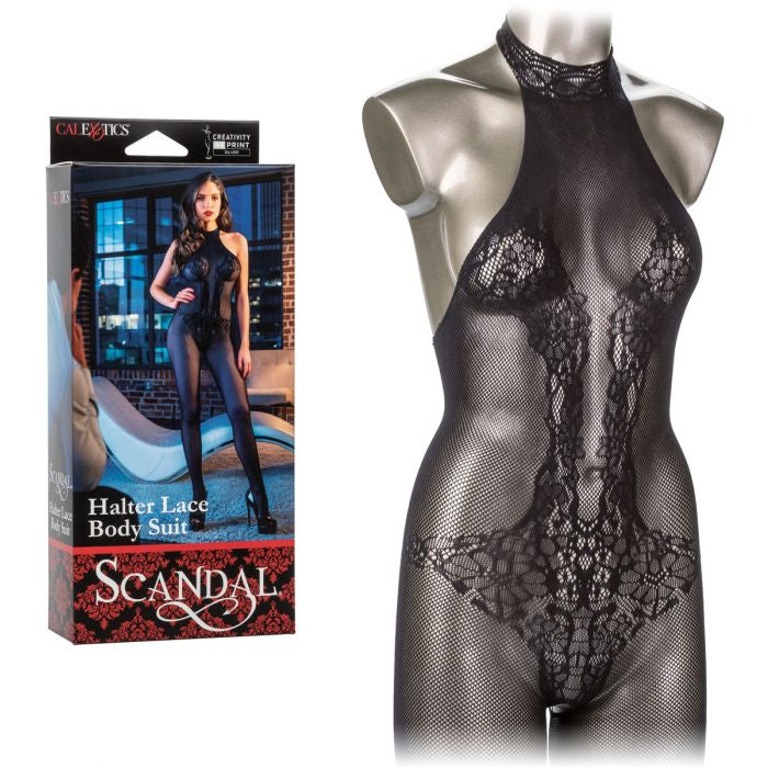 Scandal Halter Lace Body Suit