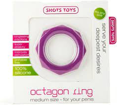 Shots Toys Octagon Ring Med Purple