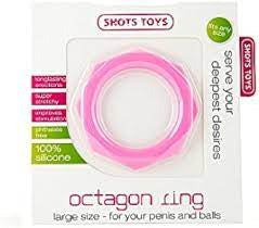 Shots Toys Octagon Ring Med Pink