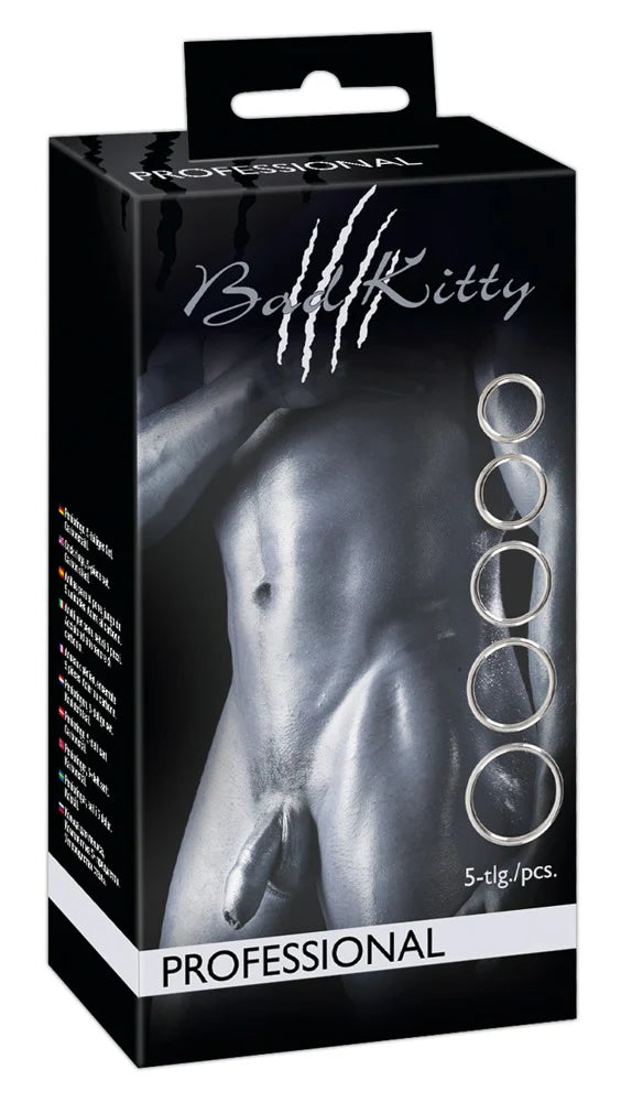 Bad Kitty Metal Cock Ring Set