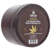 3 in 1 Hemp Seed Round Tin Massage Candle OH, OH, OH! 6 oz.