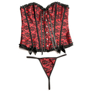 Master Series Scarlet Seduction Corset & Thong Med