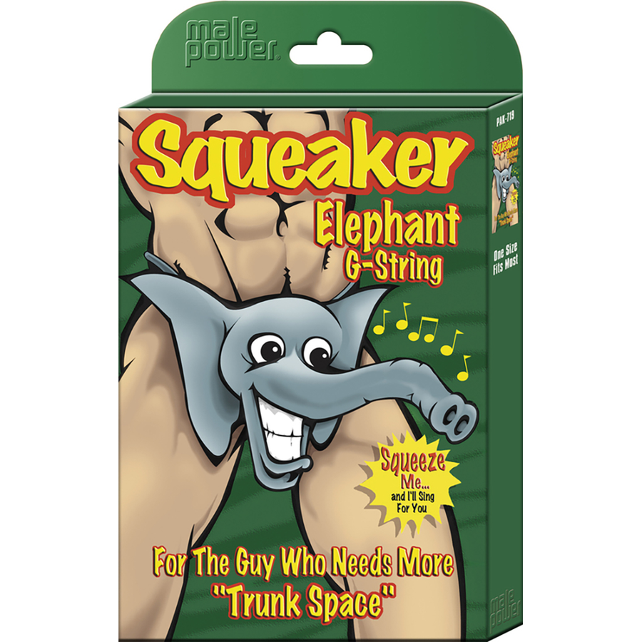 Squeaker Elephant G-String (black)