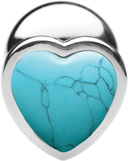 Booty Sparks Turquoise Heart Large Anal Plug