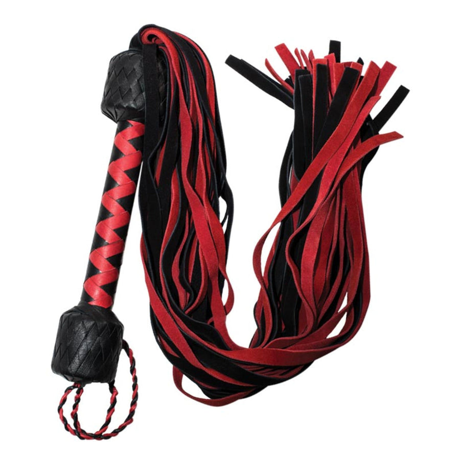 Kink Flogger Red & Black Leather 23”