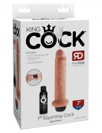 King Cock 7” Squirting Cock lifelike skin