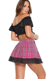 Coquette Skirt with Lace Pink OS