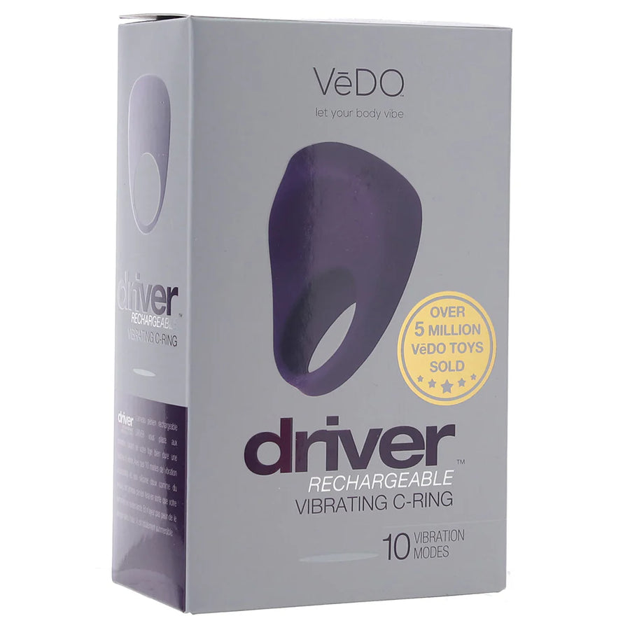 Vedo Driver Rechargeable Vibrating Cock Ring Purple