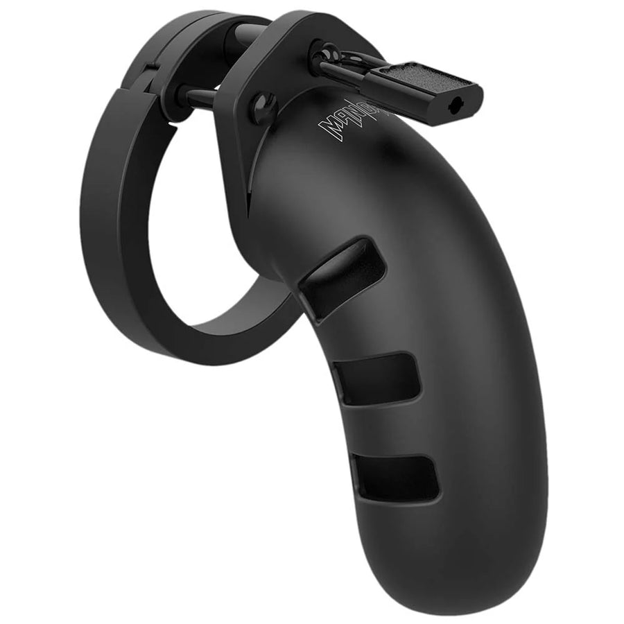 Man Cage 21 4.5inch Silicone Cock Cage Black