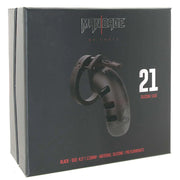 Man Cage 21 4.5inch Silicone Cock Cage Black