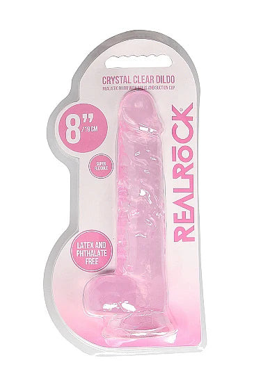 RealRock 8” Pink Clear Dildo