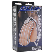 Blue Line Cock Cage with Anal Stimulator/Lock