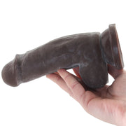 Dr. Skin Girthy Posable Dildo With Suction Cup Chocolate 7”