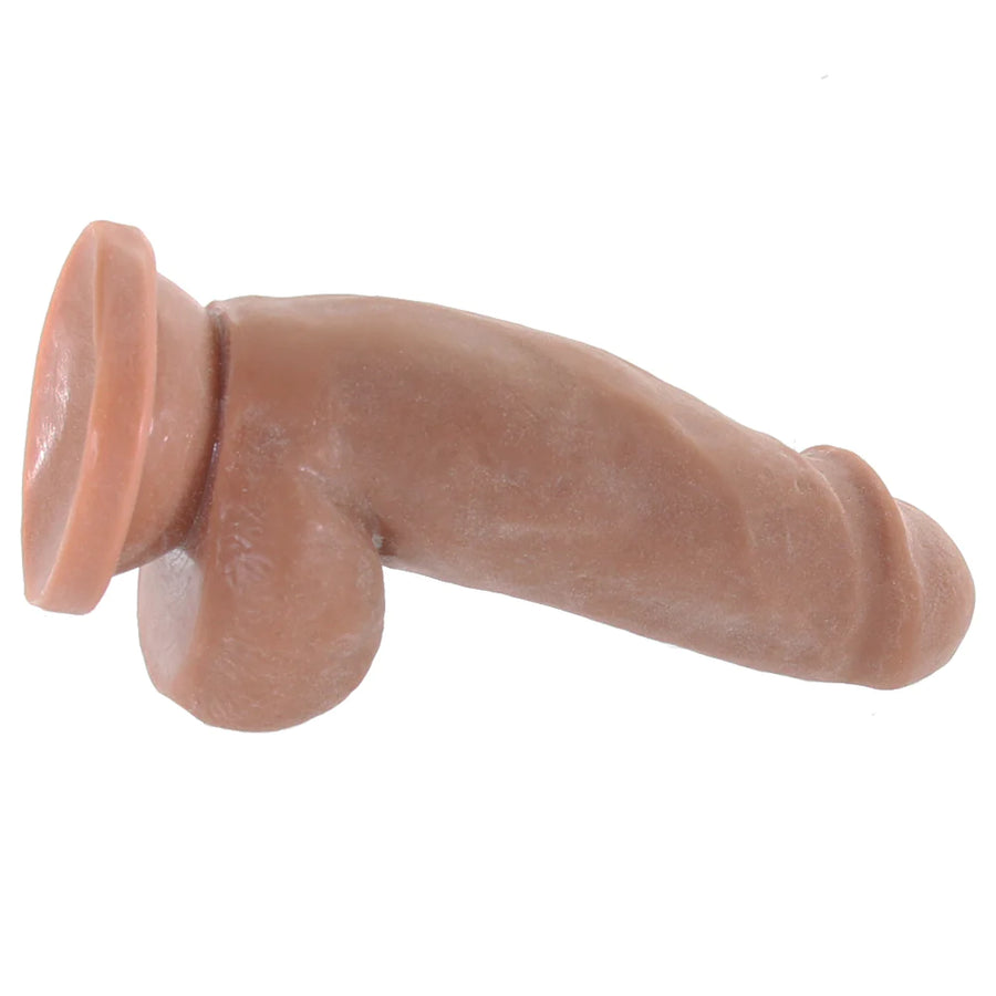 Dr. Skin  Girthy Posable Dildo with suction cup Mocha 7”