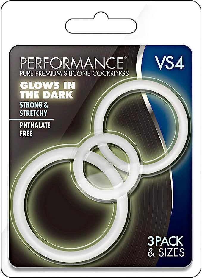 PERFORMANCE Pure Premium Silicone Cockrings Glow In. The Dark
