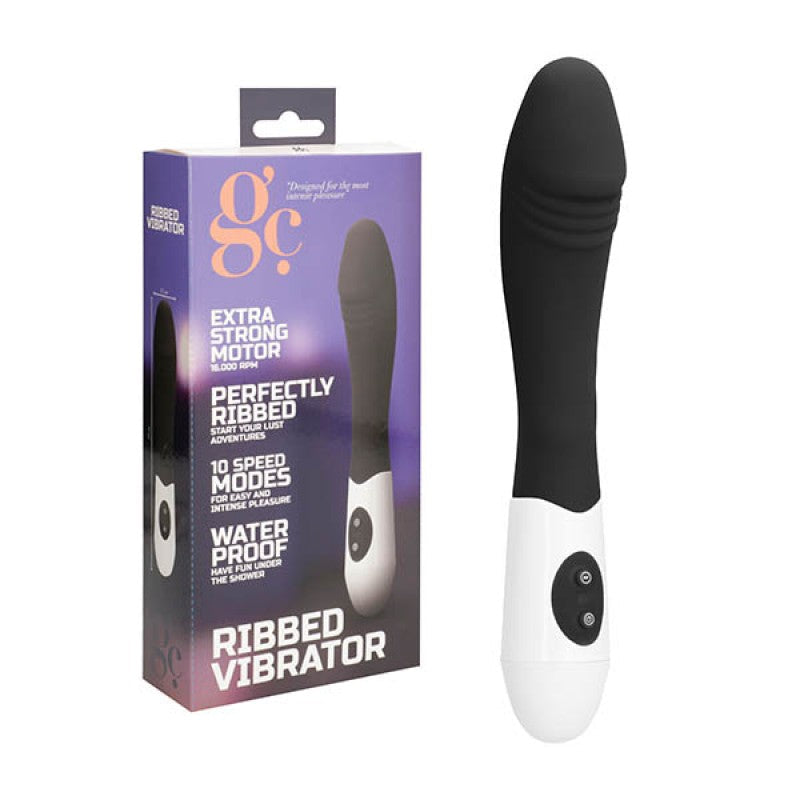 GC Ribbed Vibrator Black