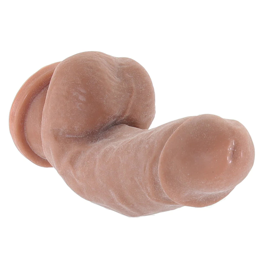 Dr. Skin  Girthy Posable Dildo with suction cup Mocha 7”