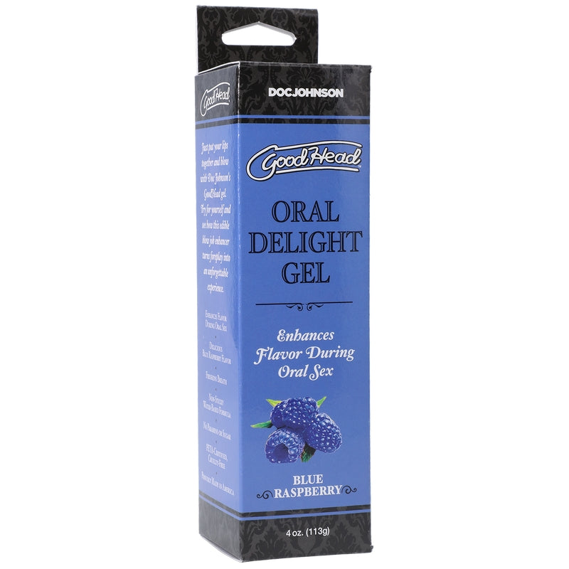 4 oz GoodHead Oral Delight Gel Blue Raspberry