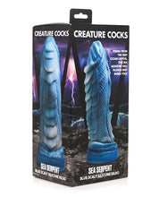 Creature Cocks Sea Serpent Blue Scaly Silicone Dildo