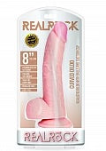 RealRock 8” Curved Realistic with balls and Suction cup