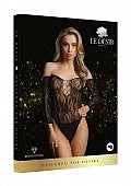 LE DESIR Wonder Rhinestone Bodysuit Black OS