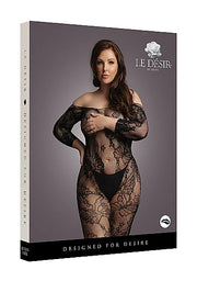 LE DESIR Lace Sleeved Bodystocking OSX