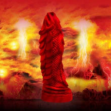 Fire Dragon Red Scaly Silicone Dildo
