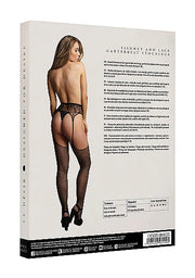 LE DESIR Fishnet And Lace Garterbelt Stockings