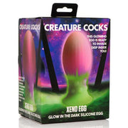 Xeno Egg Creature Cocks Glow in the Dark Silicone Egg - Large