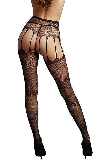 LE DESIR Crotchless cut-out pantyhose