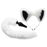 Tailz White Fox Tail Plug and Ears