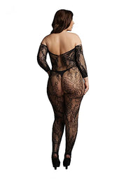 LE DESIR Lace Sleeved Bodystocking OSX