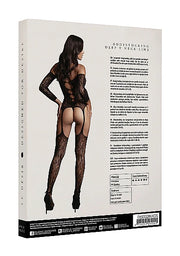 LE DESIR Bodystocking V Neck line OS