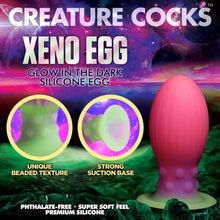 Xeno Egg Creature Cocks Glow in the Dark Silicone Egg - Large